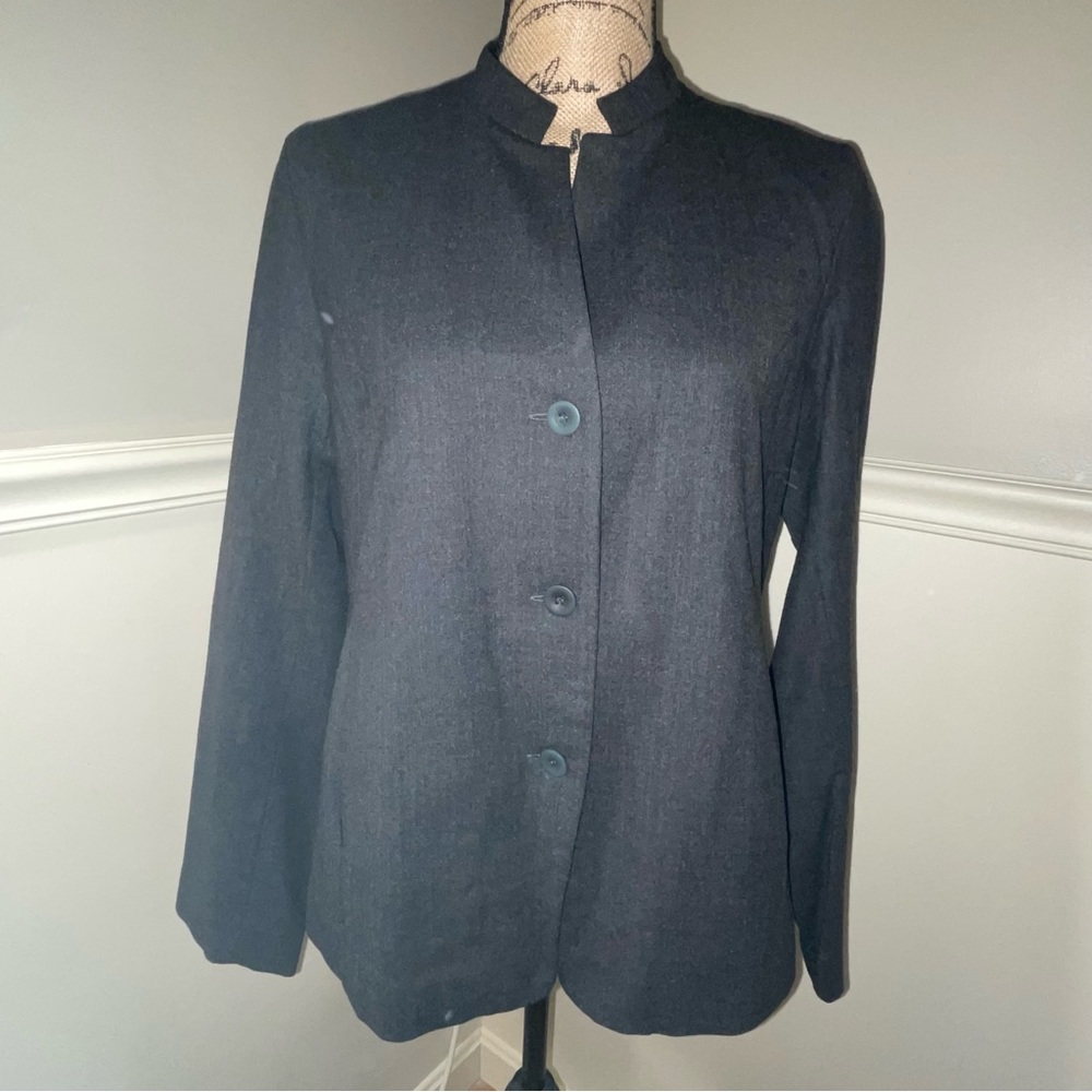 EILEEN FISHER Stretch Flannel Melange Blazer S NWT